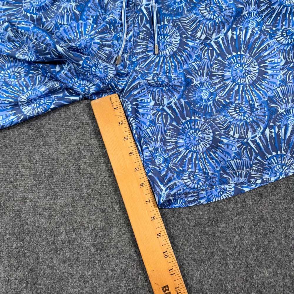 Peter Millar Swim Trunks Mens Large Blue Shell Print Mesh Lined Board Shorts AOP - Picture 5 of 8